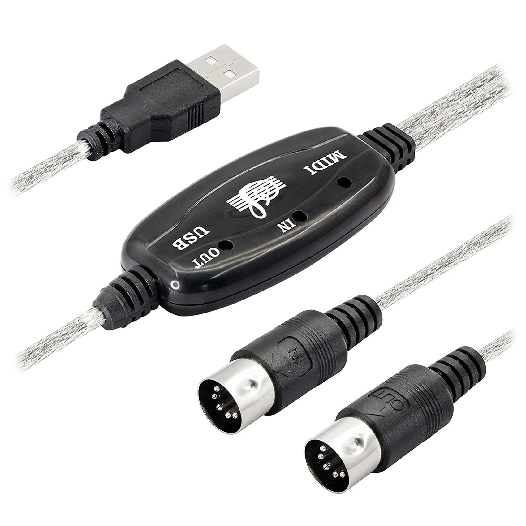 USB MIDI ̺ , USB A Ÿ -MIDI Din 5  Է- ̺ ̽,  Ű LED ǥñ 